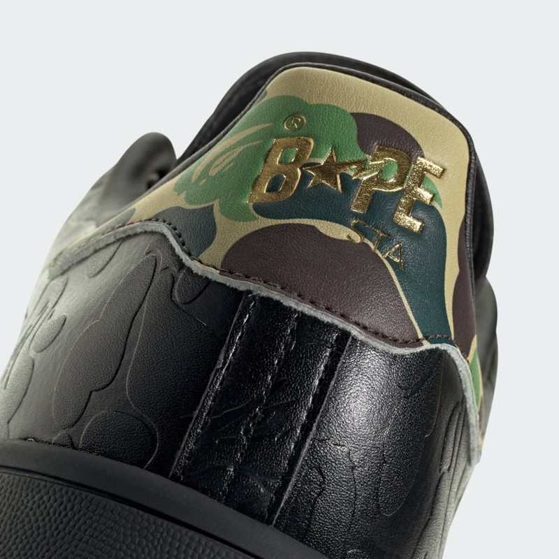 ADIDAS STAN SMITH BAPE 28.0cm黒 Bape X Adidas Stan Smith Bape Camo Black 906 - Nov 2023